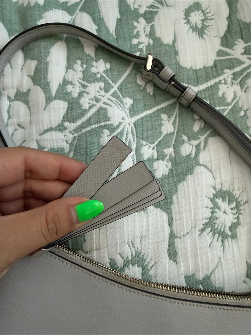 kate spade Saffiano Leather Crossbody Bag in Light Gray